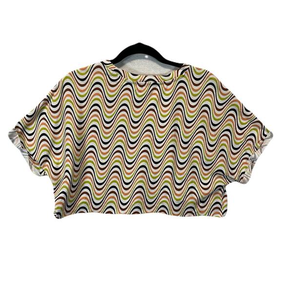 PULL & BEAR Womans Striped Crop Top Size XL - Picture 8 of 8